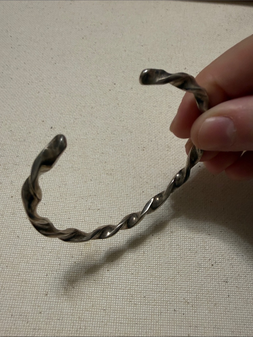 Sterling Silver Twisted Open Cuff Bracelet Not marked - Picture 11 of 16